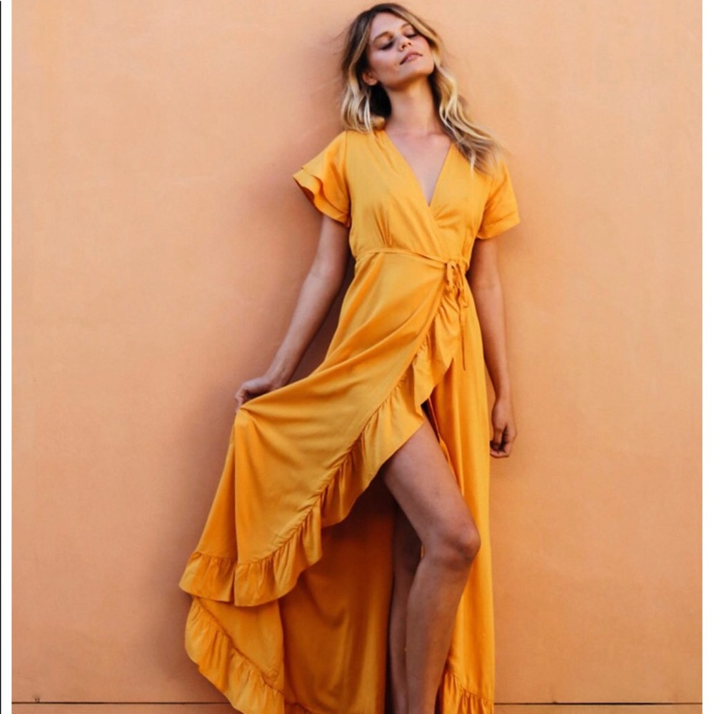 Paraiaso Wrap Dress - Tumeric
